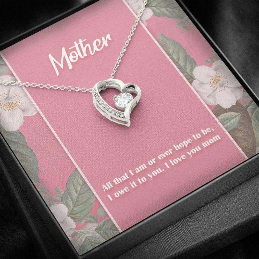 Mom Necklace, Mother’S Day Forever Love Necklace Gift For Mom, I Owe It To You, I Love You Mom Necklace Gifts for Mother (Mom) Rakva