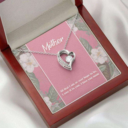 Mom Necklace, Mother’S Day Forever Love Necklace Gift For Mom, I Owe It To You, I Love You Mom Necklace Gifts for Mother (Mom) Rakva