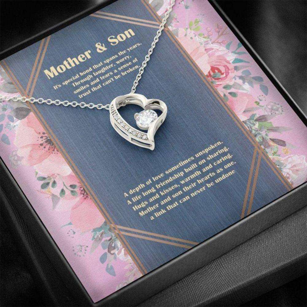 Mom Necklace, Mother’S Day Forever Love Necklace, Mother And Son Necklace, Mother’S Day Necklace Gift Gifts for Mother (Mom) Rakva