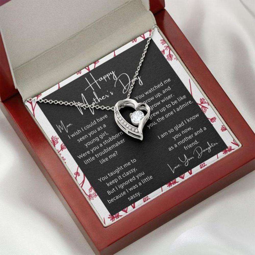 Mom Necklace, Mother’S Day Gift From Daughter “ Sassy “ Gift Necklace Message Card Gifts For Daughter Rakva