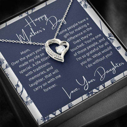 Mom Necklace, Mother’S Day Gift From Daughter “ What Would I Do- Gift Necklace Message Card Gifts For Daughter Rakva