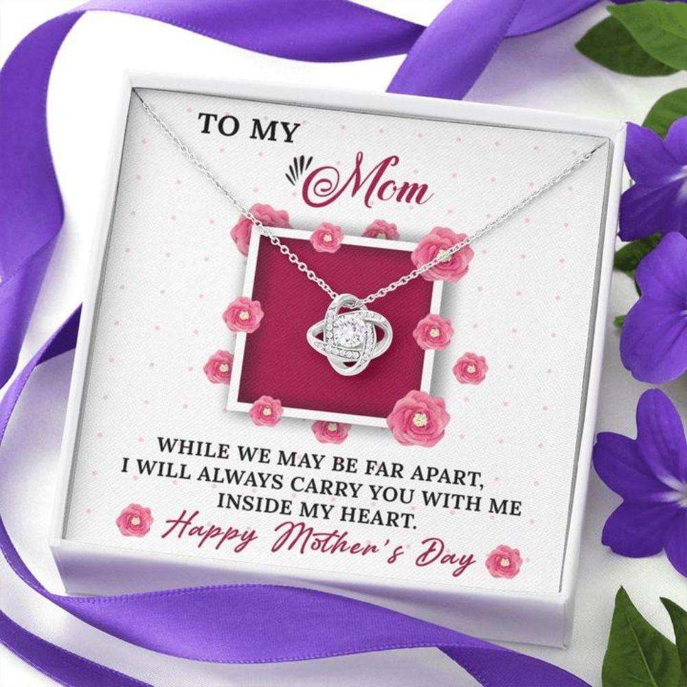 Mom Necklace, Mother’S Day Gift “ Mom Necklace “ Apart “ Gift Necklace Message Card Gifts for Mother (Mom) Rakva