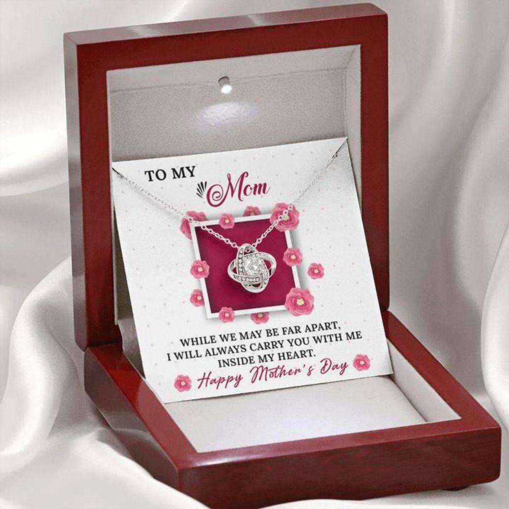 Mom Necklace, Mother’S Day Gift “ Mom Necklace “ Apart “ Gift Necklace Message Card Gifts for Mother (Mom) Rakva