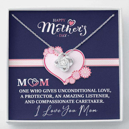 Mom Necklace, Mother’S Day Gift “ Mom Necklace “ Unconditional Love “ Gift Necklace Message Card Gifts for Mother (Mom) Rakva