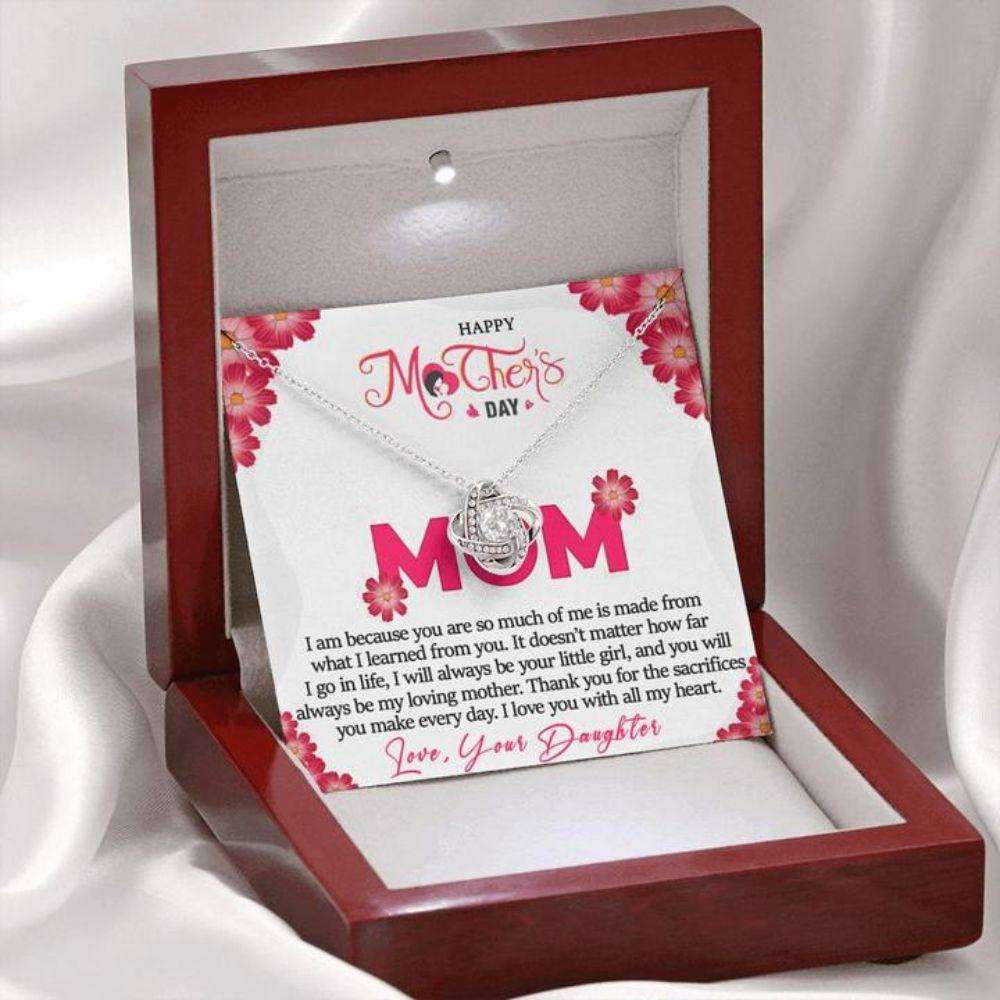 Mom Necklace, Mother’S Day Gift “ To Mom From Daughter Necklace “ Learned From You Gifts For Daughter Rakva