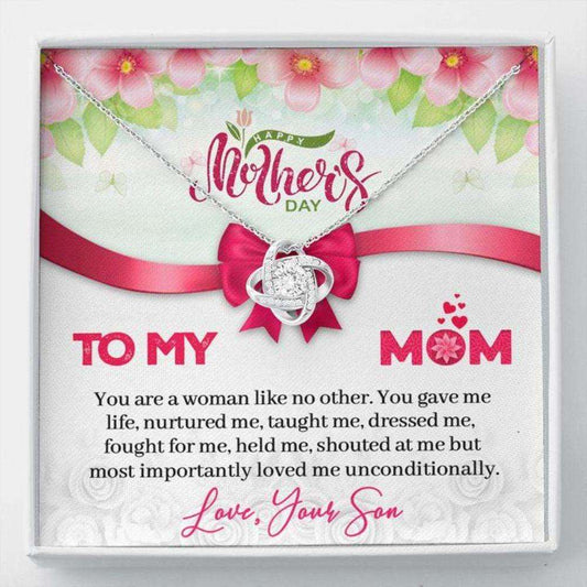 Mom Necklace, Mother’S Day Gift “ To Mom From Son Necklace “ No Other “ Gift Necklace Message Card Gifts for Mother (Mom) Rakva