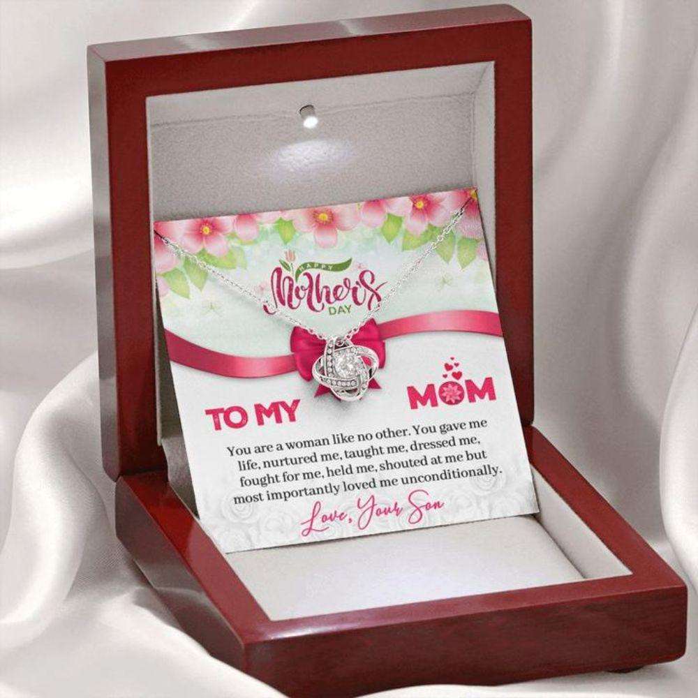 Mom Necklace, Mother’S Day Gift “ To Mom From Son Necklace “ No Other “ Gift Necklace Message Card Gifts for Mother (Mom) Rakva