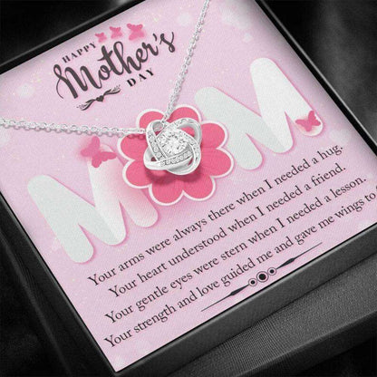 Mom Necklace, Mother’S Day Love Knot Pink Necklace Gift For Mom, Mother, Mum Gifts for Mother (Mom) Rakva