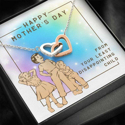 Mom Necklace, Mother’S Day Necklace, From Your Least Disappointing Child Necklace, Mom Gifts, Forever Love Necklace Gift For Mom Gifts for Mother (Mom) Rakva