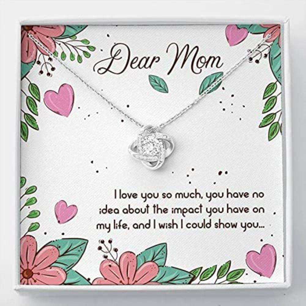 Mom Necklace, Mother’S Day Necklace Gift For Mom From Daughter “ I Love You So Much Gifts For Daughter Rakva