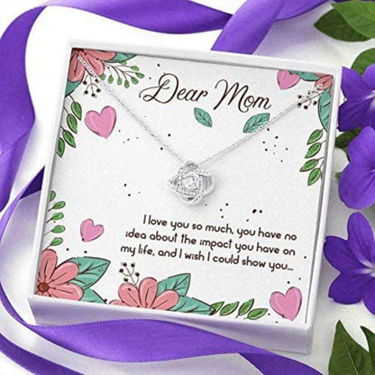 Mom Necklace, Mother’S Day Necklace Gift For Mom From Daughter “ I Love You So Much Gifts For Daughter Rakva