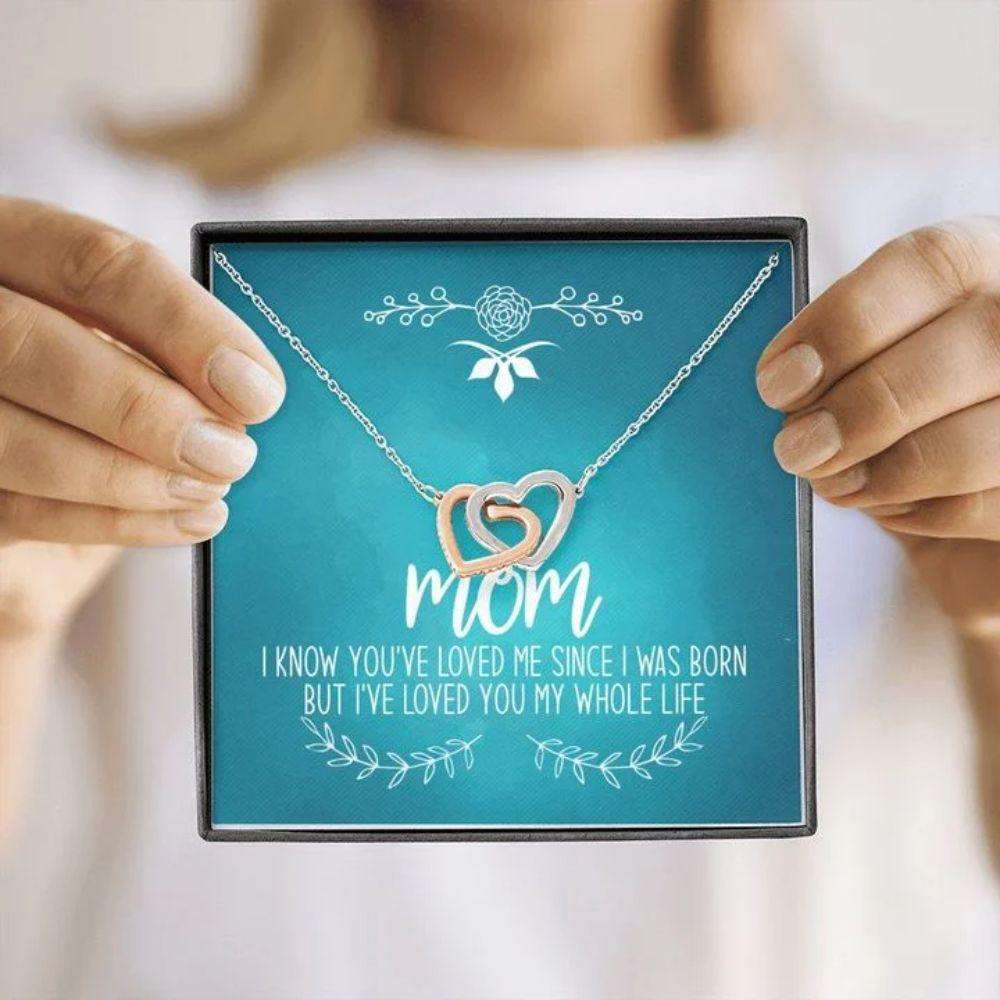 Mom Necklace, Mother’S Day Necklace Gift, I Knew You’Ve Loved Me Since I Was Born Necklace, Mom Gifts, Necklace Gift For Mom Gifts for Mother (Mom) Rakva