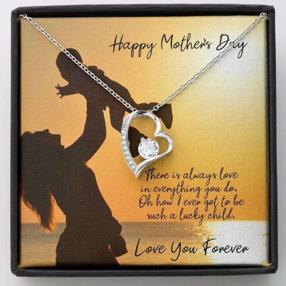 Mom Necklace, Mother’S Day Necklace Gift, Mom Thank You Gift, Love In Everything You Do, Forever Love Necklace Gifts for Mother (Mom) Rakva