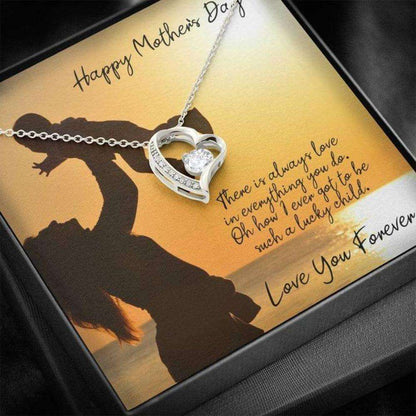 Mom Necklace, Mother’S Day Necklace Gift, Mom Thank You Gift, Love In Everything You Do, Forever Love Necklace Gifts for Mother (Mom) Rakva