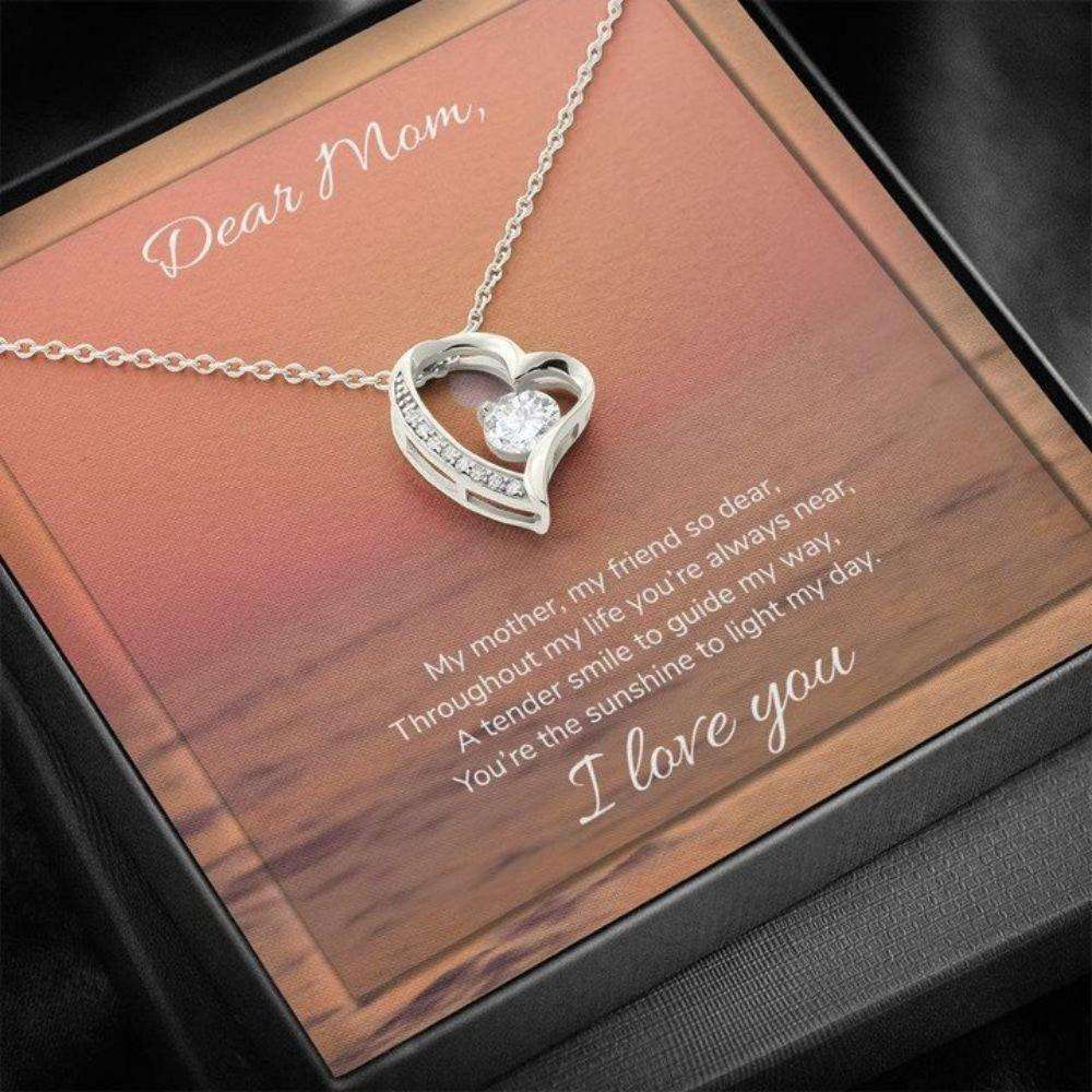 Mom Necklace, Mother’S Day Necklace Gift, Mom Thank You Gift, Sunshine Light Day, Forever Love Necklace Gift For Mom Gifts for Mother (Mom) Rakva