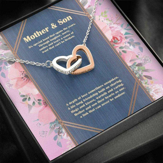 Mom Necklace, Mother’S Day Necklace, Mother And Son Necklace, Mom Gifts, Interlocking Hearts Necklace Gift For Mom, Mother Son Gifts Gifts for Mother (Mom) Rakva