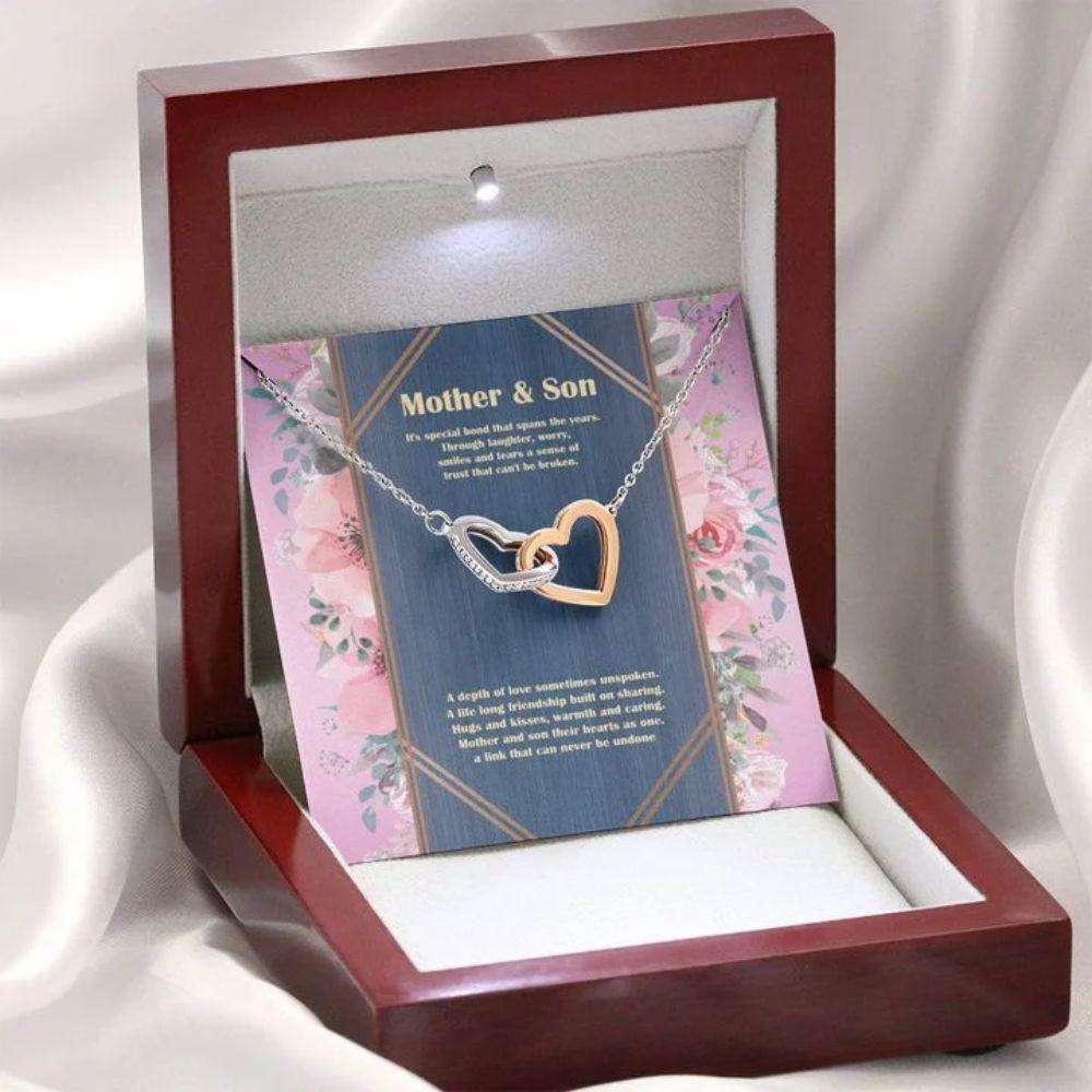 Mom Necklace, Mother’S Day Necklace, Mother And Son Necklace, Mom Gifts, Interlocking Hearts Necklace Gift For Mom, Mother Son Gifts Gifts for Mother (Mom) Rakva