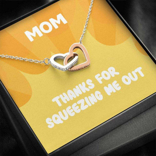 Mom Necklace, Mother’S Day Necklace, Thank You For Squeezing Me Out Necklace, Mom Gifts, Gift For Mom, Mother Daughter Gift Gifts For Daughter Rakva