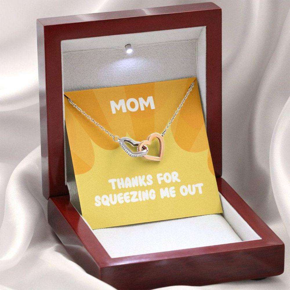 Mom Necklace, Mother’S Day Necklace, Thank You For Squeezing Me Out Necklace, Mom Gifts, Gift For Mom, Mother Daughter Gift Gifts For Daughter Rakva