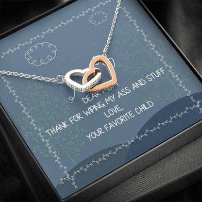 Mom Necklace, Mother’S Day Necklace, Your Favorite Child Necklace, Mom Gifts, Interlocking Hearts Necklace Gift For Mom Gifts for Mother (Mom) Rakva