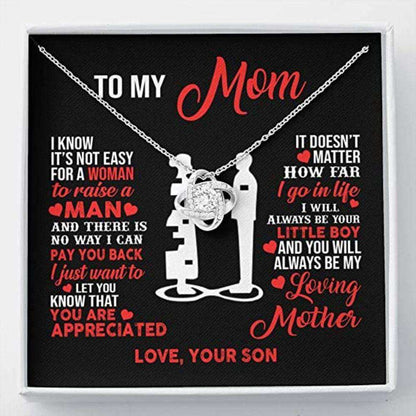 Mom Necklace Mothers Day Gift From Son To My Mom Little Boy Gifts for Mother (Mom) Rakva