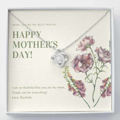 Mom Necklace, Mothers Day Necklace Gift From Son, Thankful You Are My Mom, Love Knot Necklace Gift For Mom Gifts for Mother (Mom) Rakva