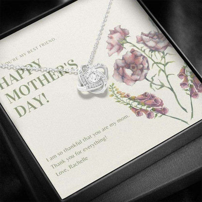 Mom Necklace, Mothers Day Necklace Gift From Son, Thankful You Are My Mom, Love Knot Necklace Gift For Mom Gifts for Mother (Mom) Rakva