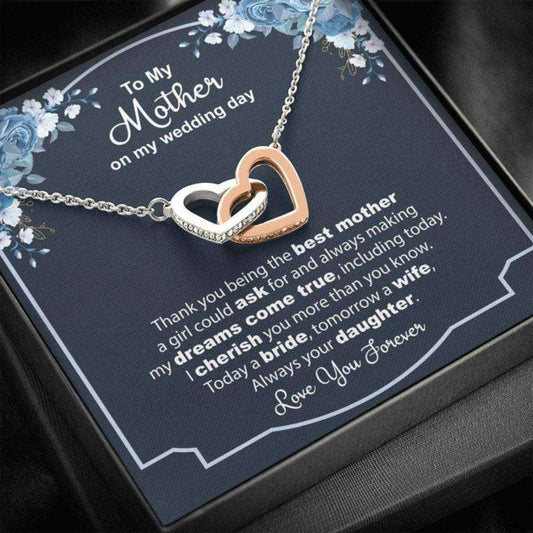 Mom Necklace, Mothers Day Necklace To My Mother On My Wedding Day “ Thank You “ Necklace Gifts for Mother (Mom) Rakva