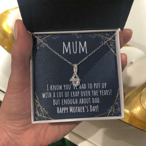 Mom Necklace, Mum Gift Mother’S Day Alluring Necklace Funny Crap Over The Years Message Card Fun Present From Daughter Or Son Gifts For Daughter Rakva