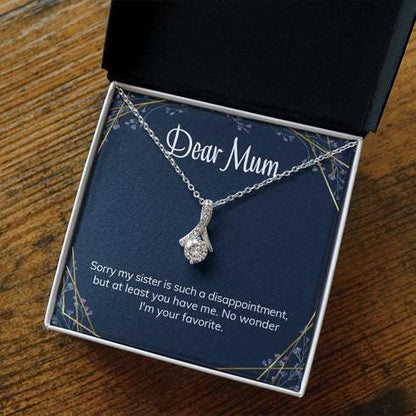 Mom Necklace, Mum Mother’S Day Necklace Alluring Necklace Funny Sister Disappointment Message Card Fun Present From Daughter Or Son Gifts For Daughter Rakva