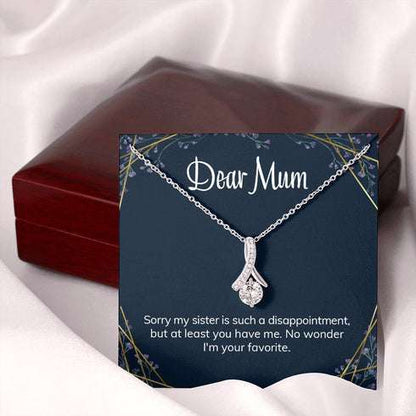 Mom Necklace, Mum Mother’S Day Necklace Alluring Necklace Funny Sister Disappointment Message Card Fun Present From Daughter Or Son Gifts For Daughter Rakva