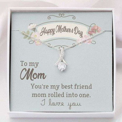 Mom Necklace, My Best Friend Mom Rolled Into One Alluring Beauty Necklace Gift For Mom Gifts for Mother (Mom) Rakva