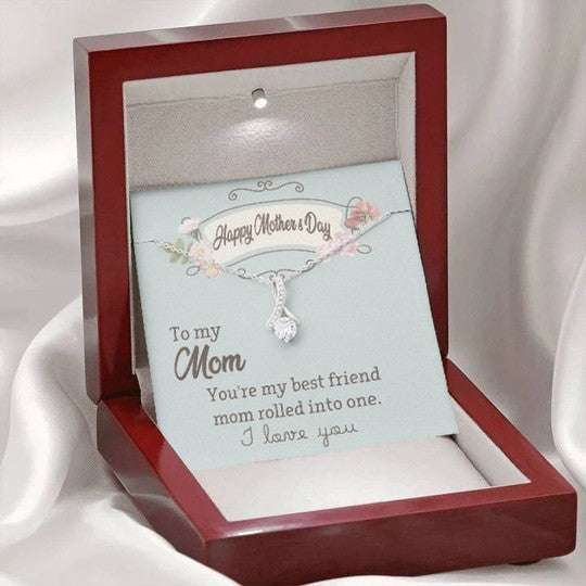 Mom Necklace, My Best Friend Mom Rolled Into One Alluring Beauty Necklace Gift For Mom Gifts for Mother (Mom) Rakva