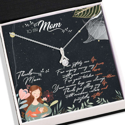 Mom Necklace, My Mom Necklace Card “ Alluring Beauty Necklace “ Jewelry For Mom, Mother Gifts Gifts for Mother (Mom) Rakva