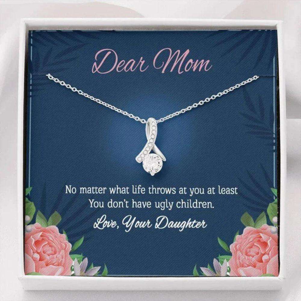 Mom Necklace, Necklace For Dear Mom For Mothers Day Necklace From Daughter To Mom Necklace For Mom Necklace Gifts For Daughter Rakva