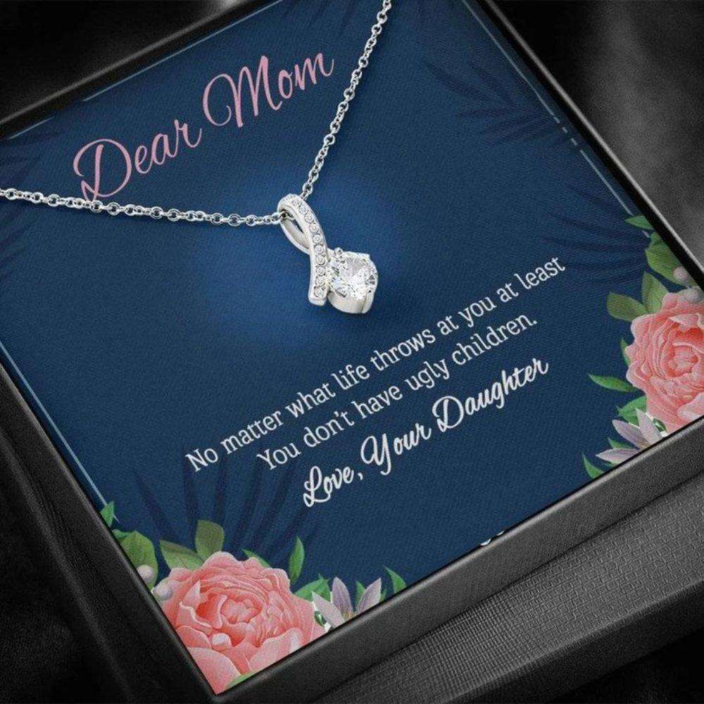 Mom Necklace, Necklace For Dear Mom For Mothers Day Necklace From Daughter To Mom Necklace For Mom Necklace Gifts For Daughter Rakva