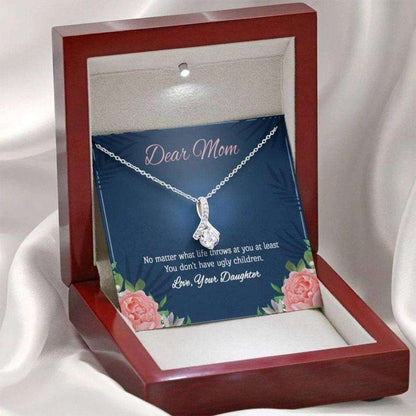 Mom Necklace, Necklace For Dear Mom For Mothers Day Necklace From Daughter To Mom Necklace For Mom Necklace Gifts For Daughter Rakva