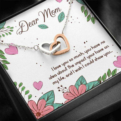 Mom Necklace “ Necklace For Mom “ Dear Mom I Love You So Much Gifts for Mother (Mom) Rakva