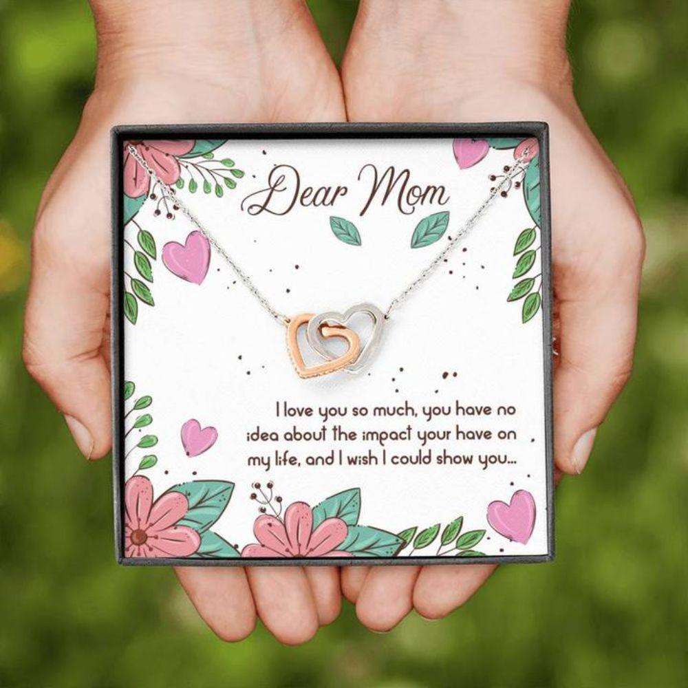 Mom Necklace “ Necklace For Mom “ Dear Mom I Love You So Much Gifts for Mother (Mom) Rakva