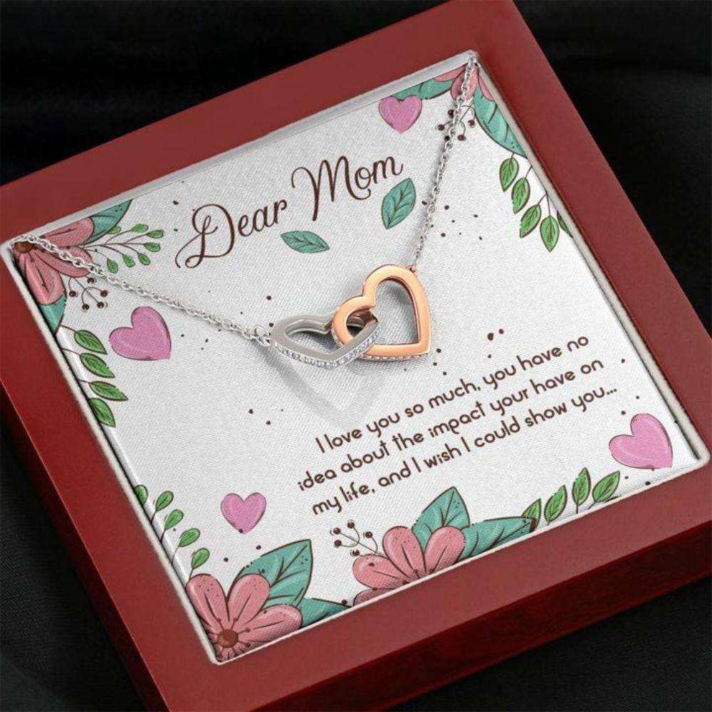 Mom Necklace “ Necklace For Mom “ Dear Mom I Love You So Much Gifts for Mother (Mom) Rakva