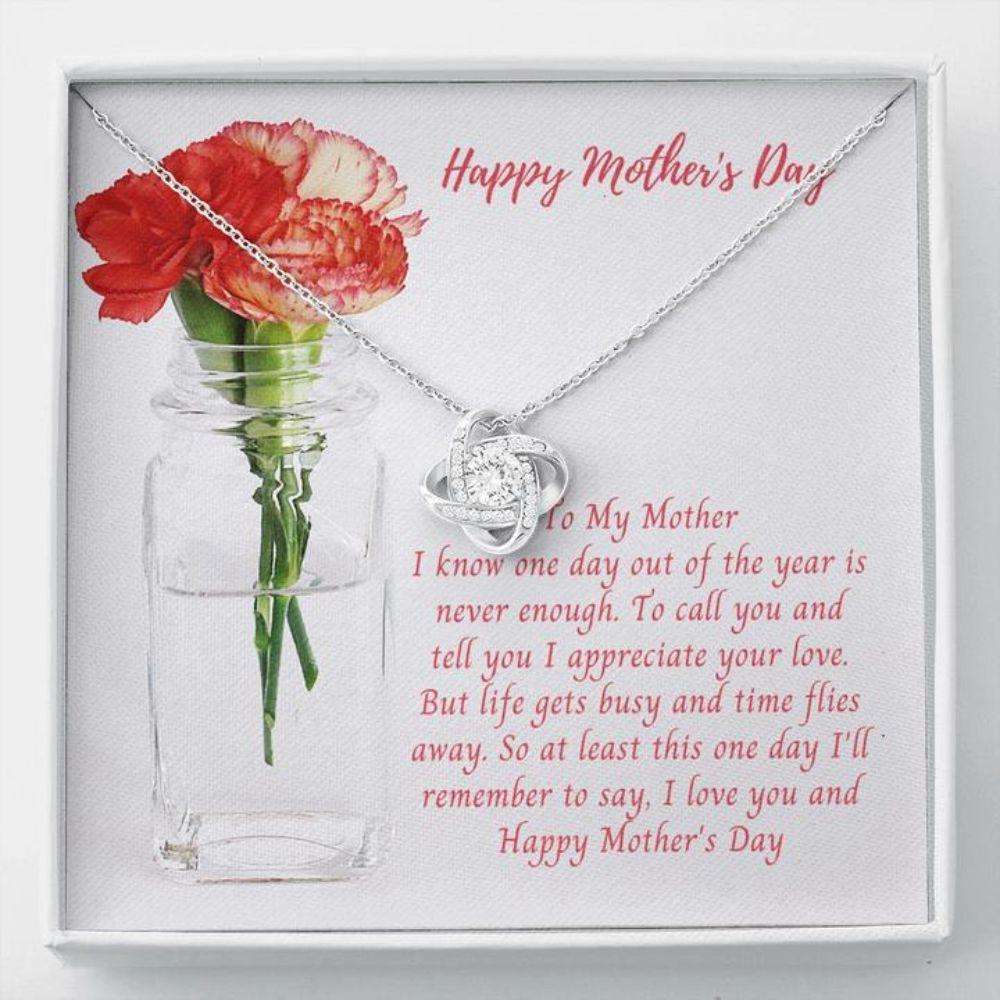 Mom Necklace “ Necklace For Mom “ Gift Necklace Message Card Mother’S Day Gifts for Mother (Mom) Rakva