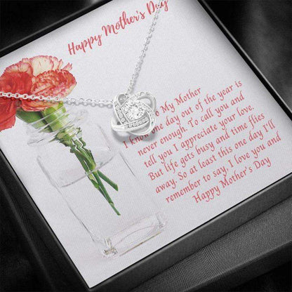 Mom Necklace “ Necklace For Mom “ Gift Necklace Message Card Mother’S Day Gifts for Mother (Mom) Rakva