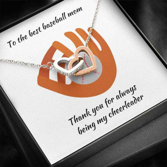 Mom Necklace “ Necklace For Mom “ Gift Necklace Message Card To Baseball Mom Gifts for Mother (Mom) Rakva