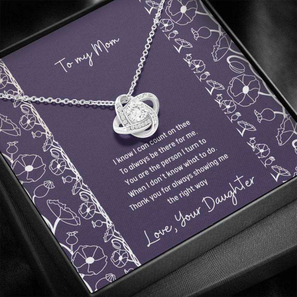 Mom Necklace “ Necklace For Mom “ Gift Necklace Message Card “ To Mom From Daughter Count On Thee “ Gifts For Daughter Rakva