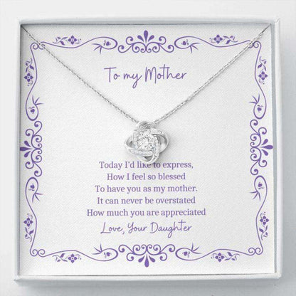 Mom Necklace “ Necklace For Mom “ Gift Necklace Message Card “ To Mom From Daughter Purple Border Gifts For Daughter Rakva