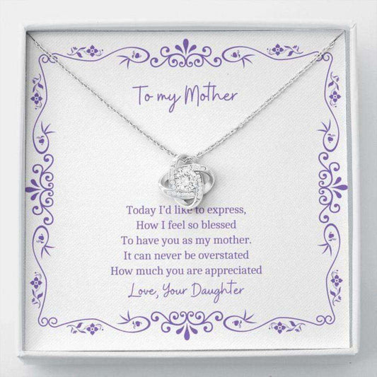 Mom Necklace “ Necklace For Mom “ Gift Necklace Message Card “ To Mom From Daughter Purple Border Gifts For Daughter Rakva