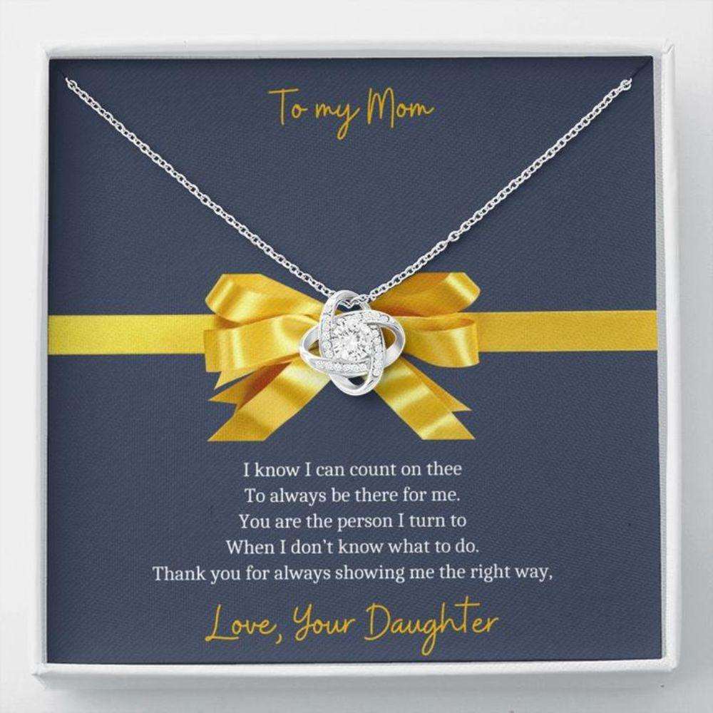 Mom Necklace “ Necklace For Mom “ Gift Necklace Message Card “ To Mom From Daughter Yellow Bow Gifts For Daughter Rakva