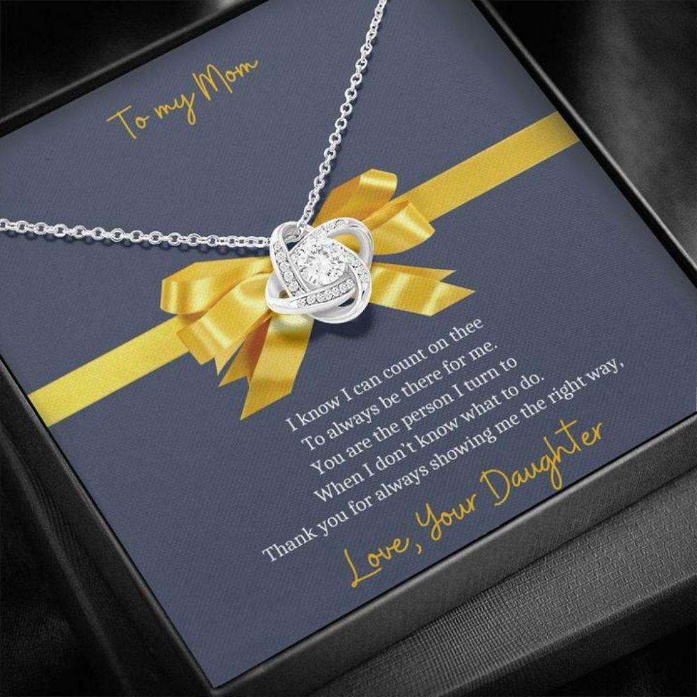 Mom Necklace “ Necklace For Mom “ Gift Necklace Message Card “ To Mom From Daughter Yellow Bow Gifts For Daughter Rakva