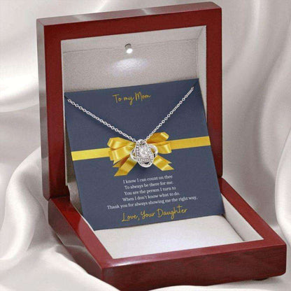 Mom Necklace “ Necklace For Mom “ Gift Necklace Message Card “ To Mom From Daughter Yellow Bow Gifts For Daughter Rakva