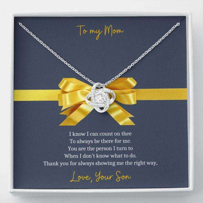 Mom Necklace “ Necklace For Mom “ Gift Necklace Message Card “ To Mom From Son Yellow Bow Gifts for Mother (Mom) Rakva